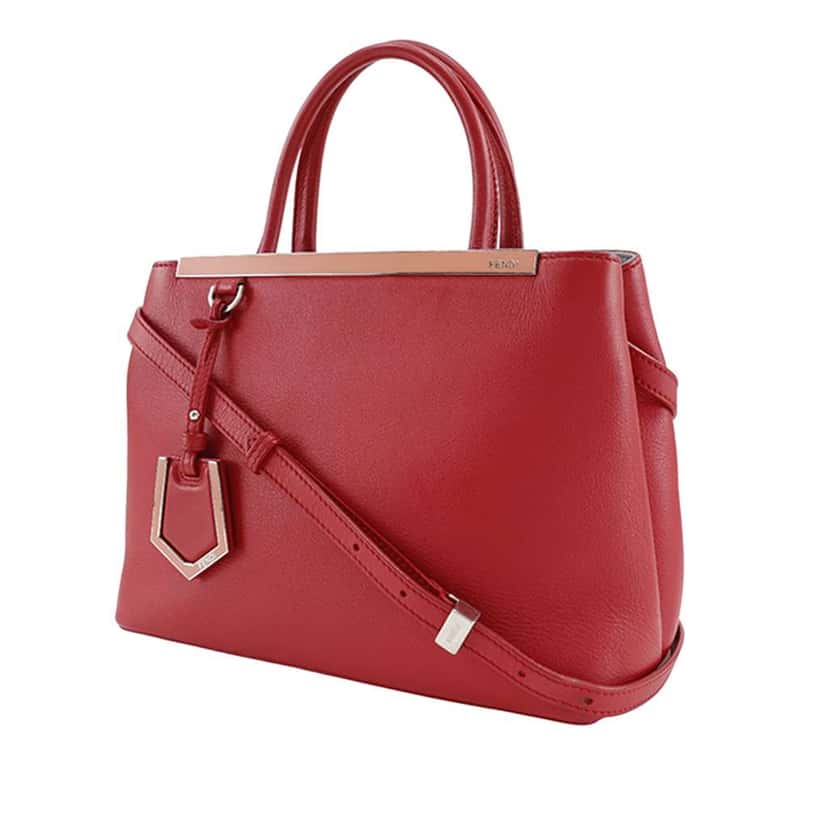 Fendi Leather Petite 2Jours Red Leather Very good condition - Back View