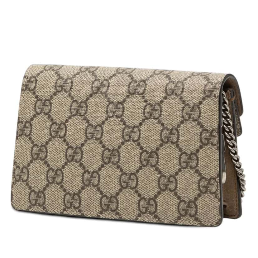 Gucci Mini GG Supreme Dionysus Crossbody Brown Canvas Very good condition - Back View