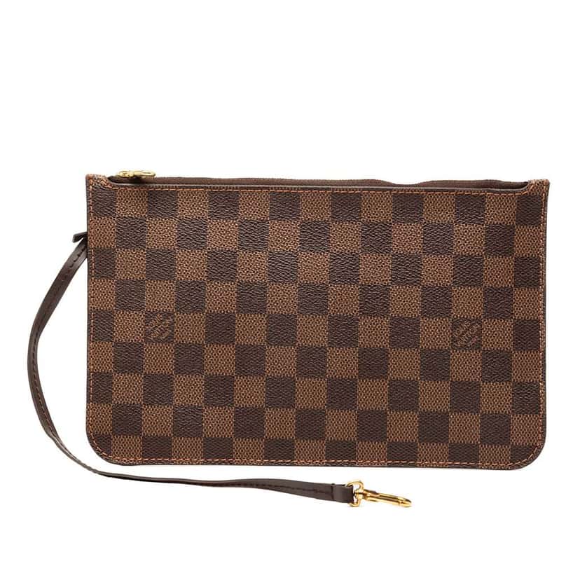 Louis Vuitton Damier Ebene Neverfull MM Pouch Brown Good condition - Front View
