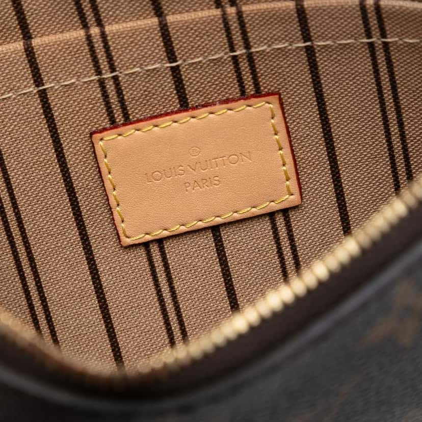 Louis Vuitton Monogram Neverfull Pouch Brown Very good condition - Box View