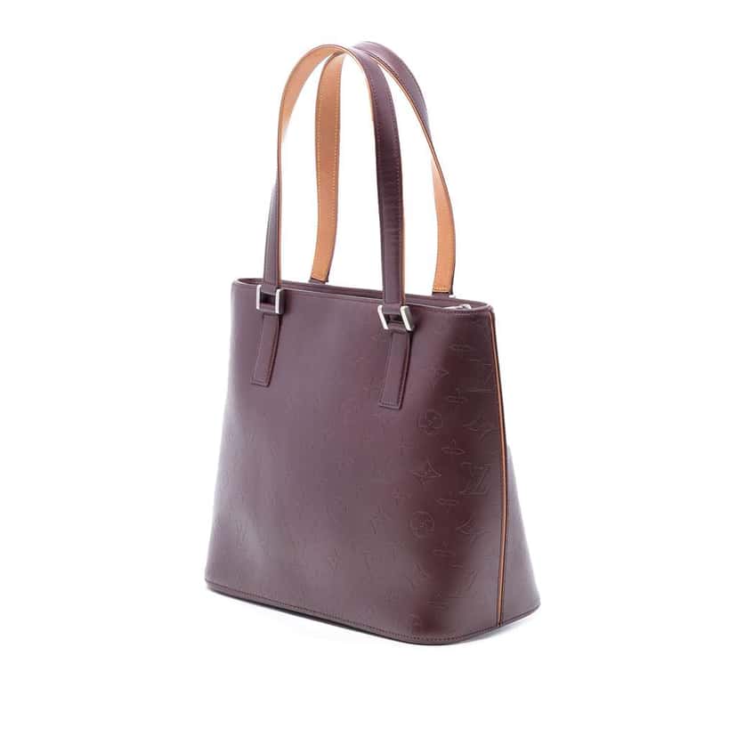 Louis Vuitton Monogram Mat Stockton Red Leather Very good condition - Back View