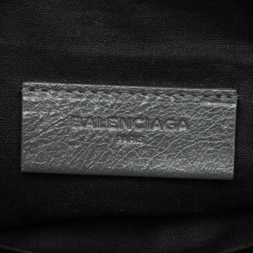 Balenciaga Lambskin Motocross Classic Zip Around Flat Clutch Black Leather Good condition - Box View