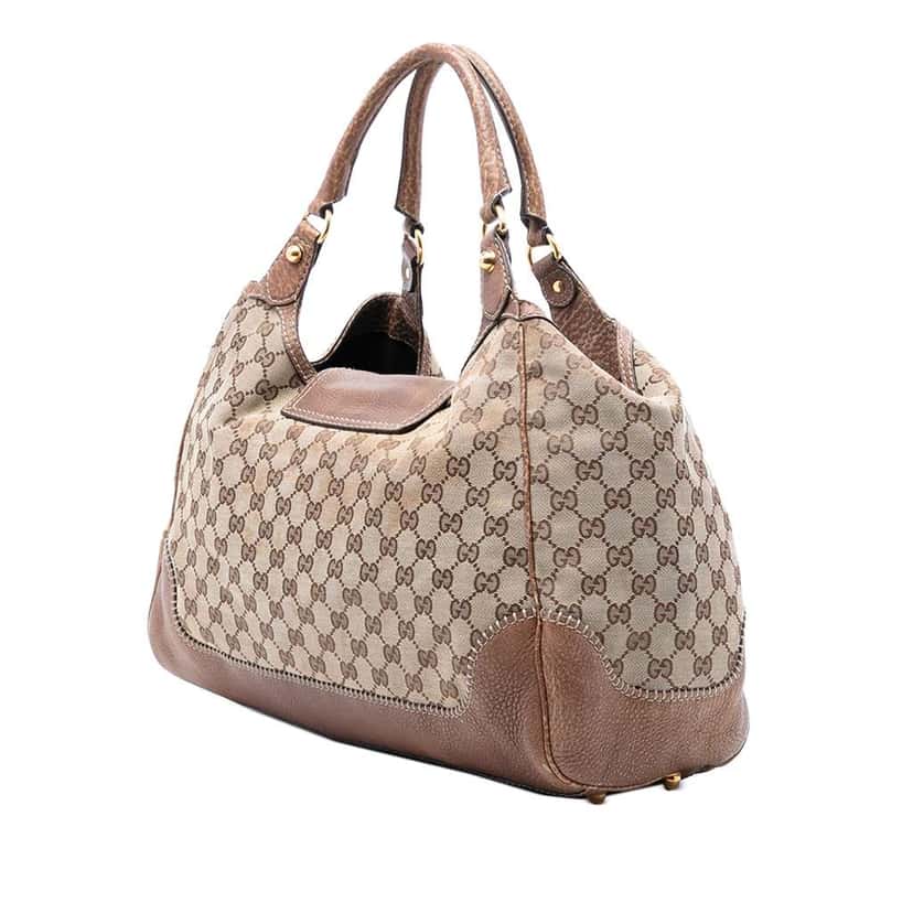 Gucci GG Canvas New Pelham Shoulder Bag Brown Canvas Good condition - Back View