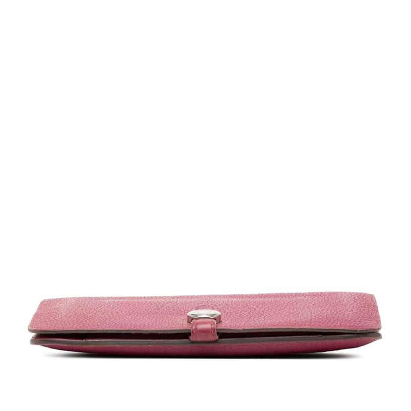 Hermès Togo Dogon Long Wallet Pink Leather Good condition - Inside View
