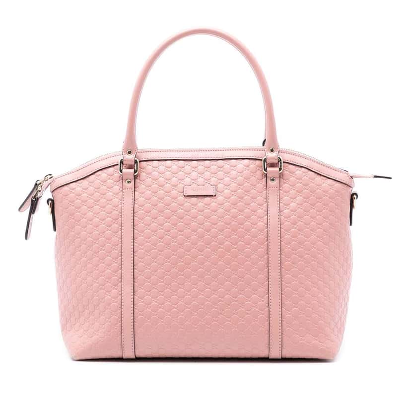 Gucci Large Microguccissima Dome Satchel Pink Leather Very good condition - Front View
