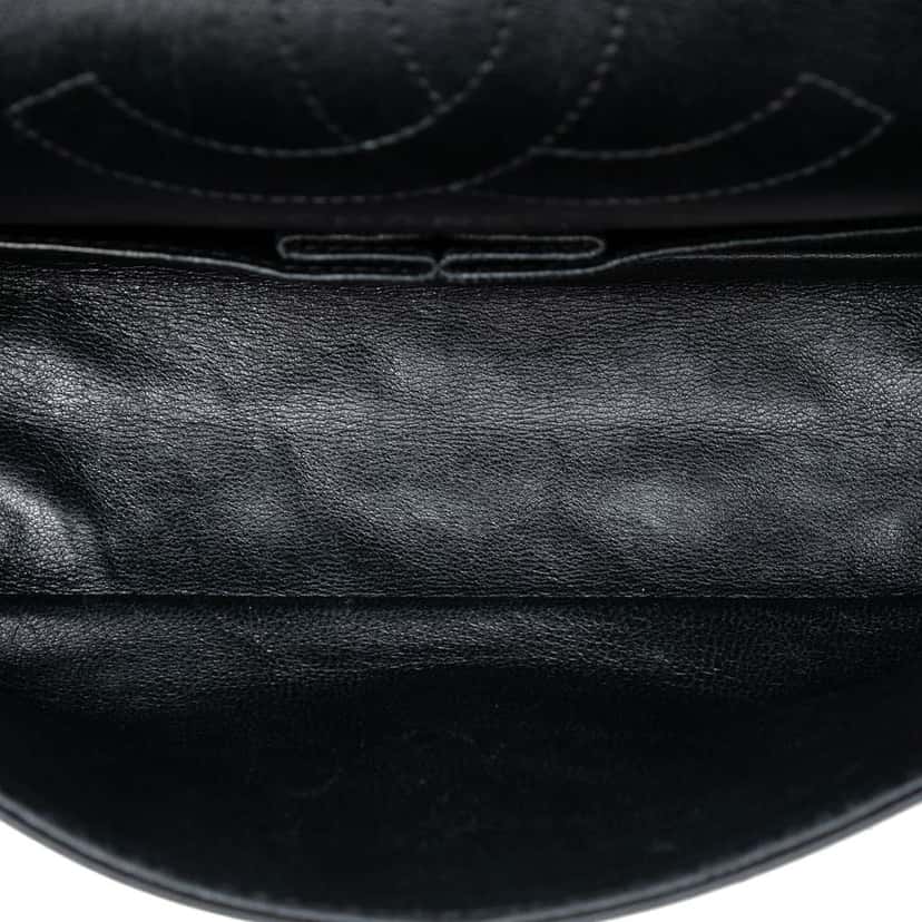 Chanel Quilted Aged Calfskin Reissue 2.55 Double Flap 225 with Mini Pouch Black Leather Good condition - Model View