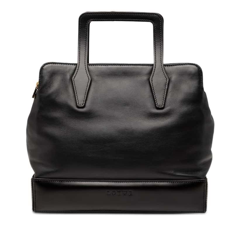 Loewe Nappa Handbag Black Leather Very good condition - Front View