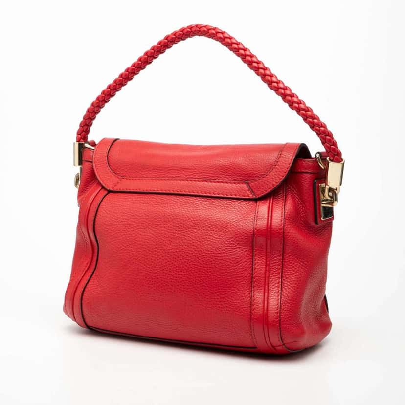 Gucci Leather Bella Satchel Red Leather Very good condition - Back View