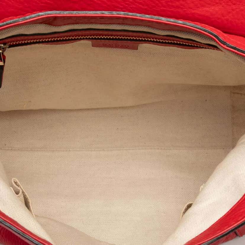 Gucci Leather Bella Satchel Red Leather Very good condition - Model View