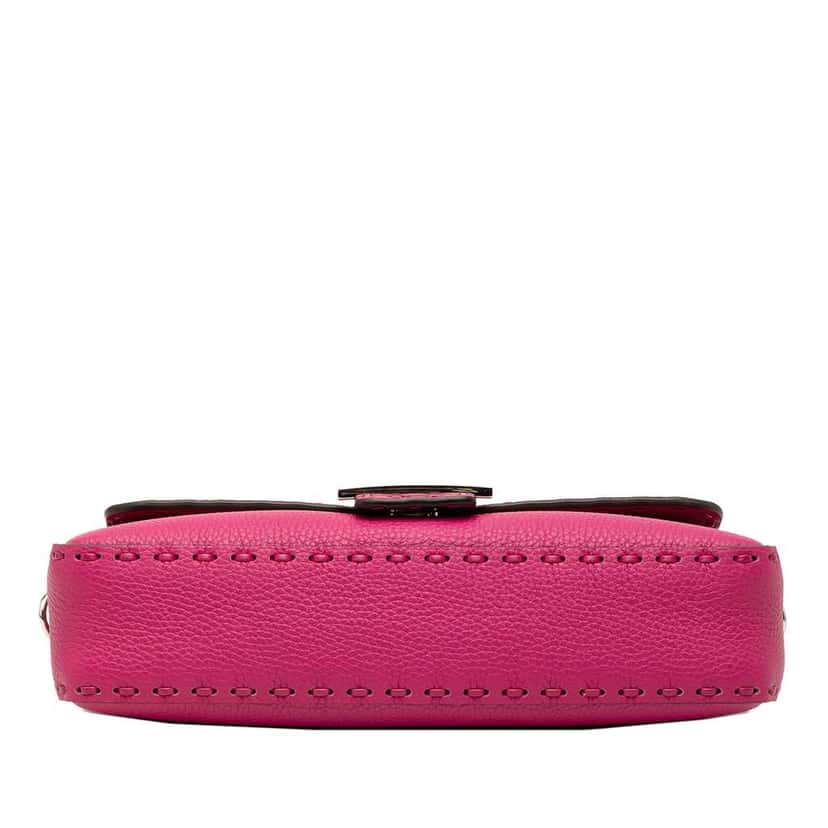 Fendi Leather Selleria Baguette Satchel Pink Leather Very good condition - Inside View