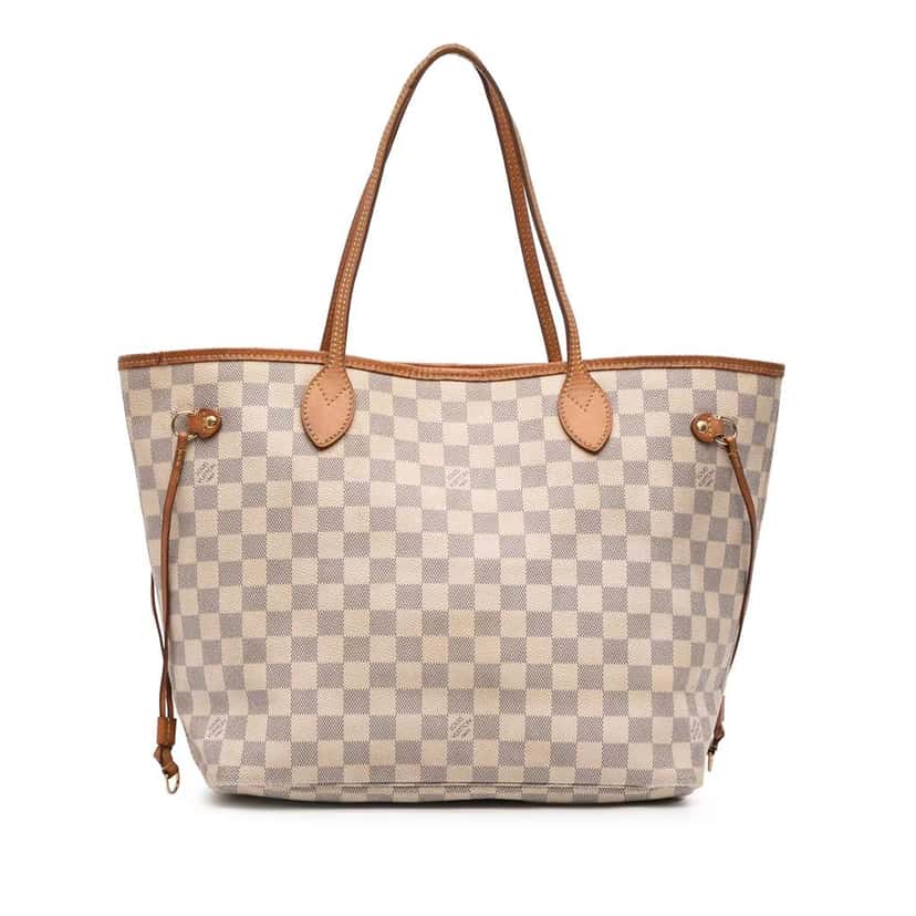 Louis Vuitton Damier Azur Neverfull MM White Good condition - Front View