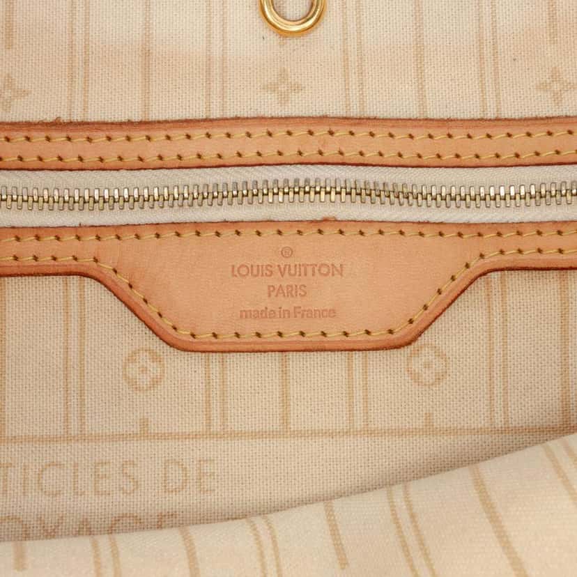 Louis Vuitton Damier Azur Neverfull MM White Good condition - Box View