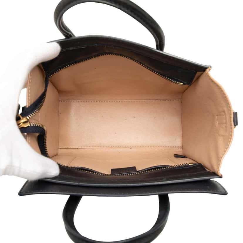 Celine Nano Tricolor Leather Luggage Tote Brown Leather Very good condition - Model View