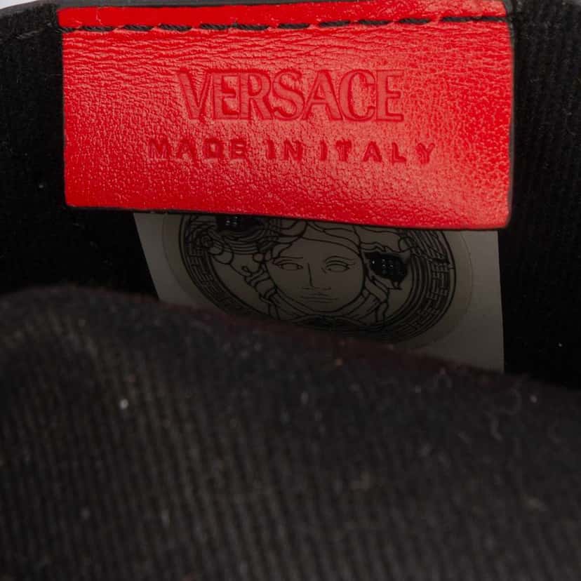 Versace Coated Canvas La Greca Tote Red Canvas Very good condition - Box View