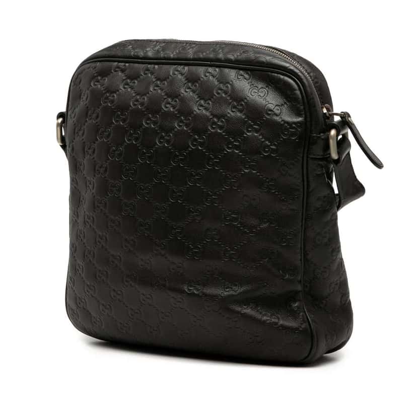 Gucci Guccissima Crossbody Black Leather Very good condition - Back View
