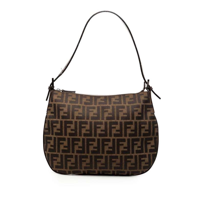 Fendi Zucca Canvas Shoulder Bag Brown Canvas Good condition - Front View