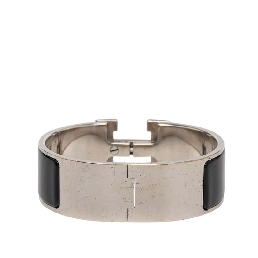 Hermès Wide Enamel Clic Clac H Bracelet PM Black Good condition - Inside View