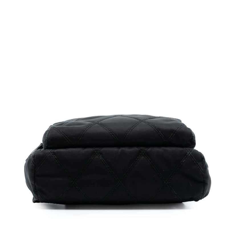 Prada Saffiano Trimmed Impuntu Tessuto Backpack Black Very good condition - Inside View