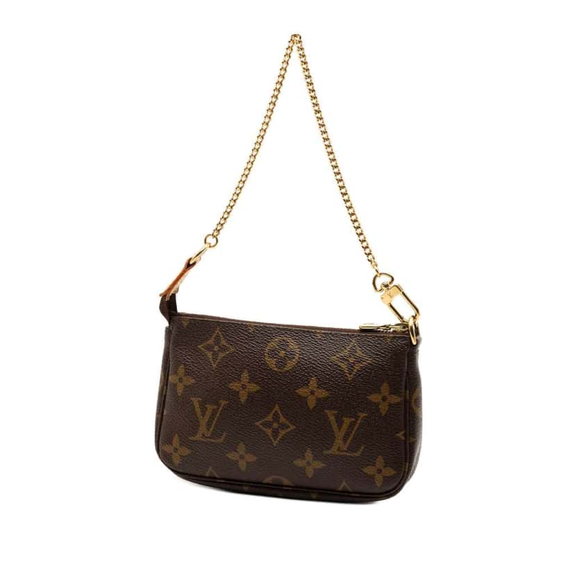 Louis Vuitton Monogram Mini Pochette Accessoires Brown Very good condition - Back View
