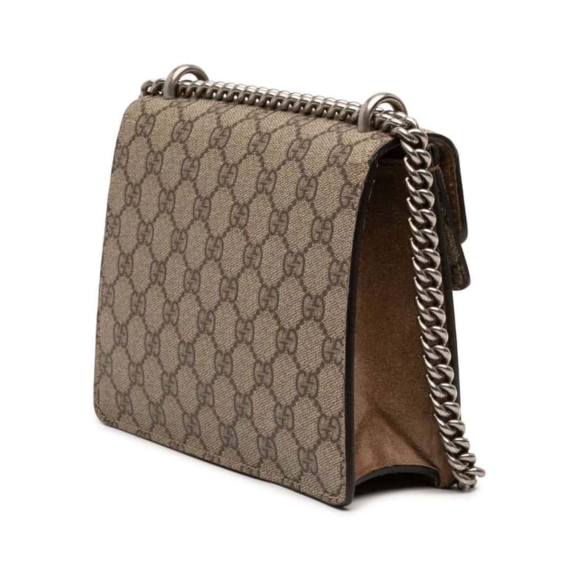Gucci Small GG Supreme Dionysus Crossbody Brown Canvas Very good condition - Back View