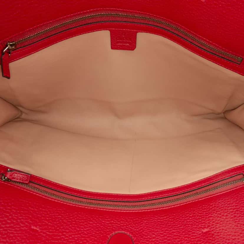 Gucci Leather Bamboo Tassel Clutch Red Leather Very good condition - Model View