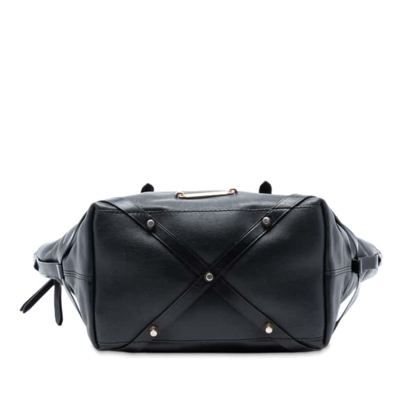 Burberry Small House Check Trimmed Leather Salisbury Tote Black Leather Very good condition - Inside View