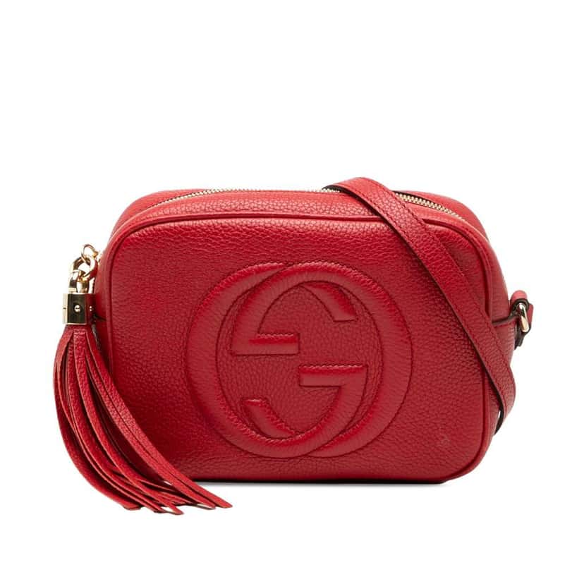 Gucci Leather Soho Disco Crossbody Red Leather Good condition - Front View