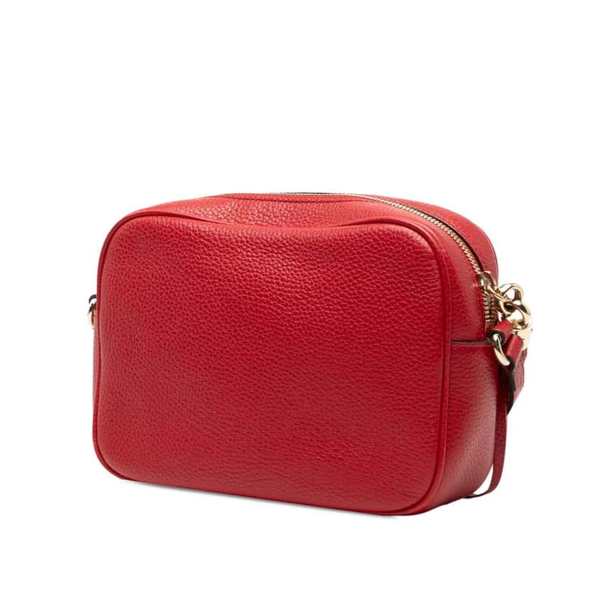 Gucci Leather Soho Disco Crossbody Red Leather Good condition - Back View