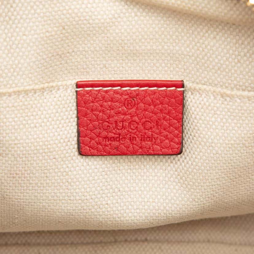 Gucci Leather Soho Disco Crossbody Red Leather Good condition - Box View