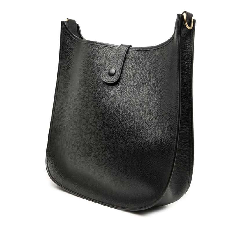 Hermès Clemence Evelyne III 33 Black Leather Good condition - Back View