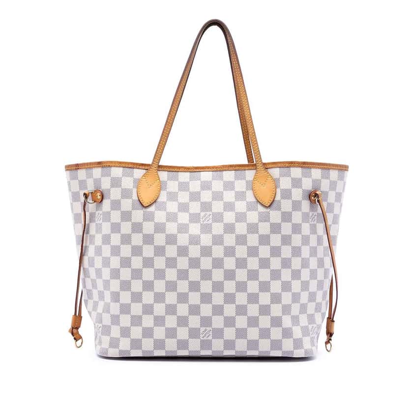 Louis Vuitton Damier Azur Neverfull MM White Very good condition - Front View