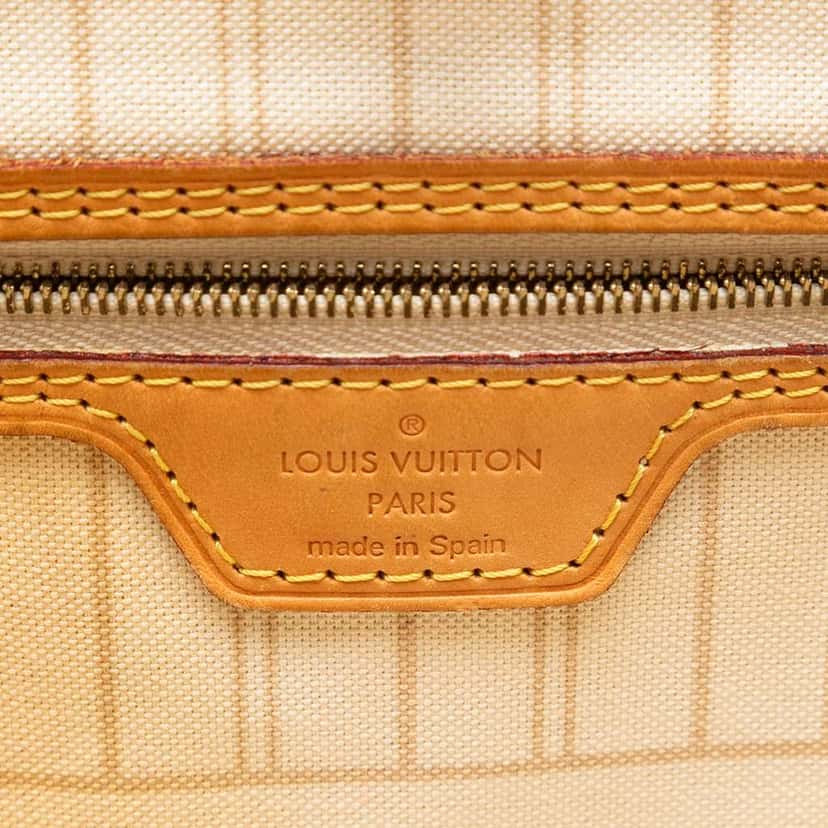 Louis Vuitton Damier Azur Neverfull MM White Very good condition - Box View