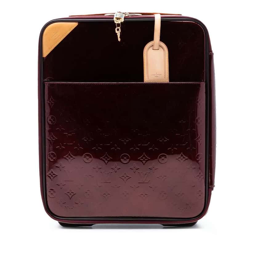 Louis Vuitton Monogram Vernis Pegase 45 Red Leather Very good condition - Front View