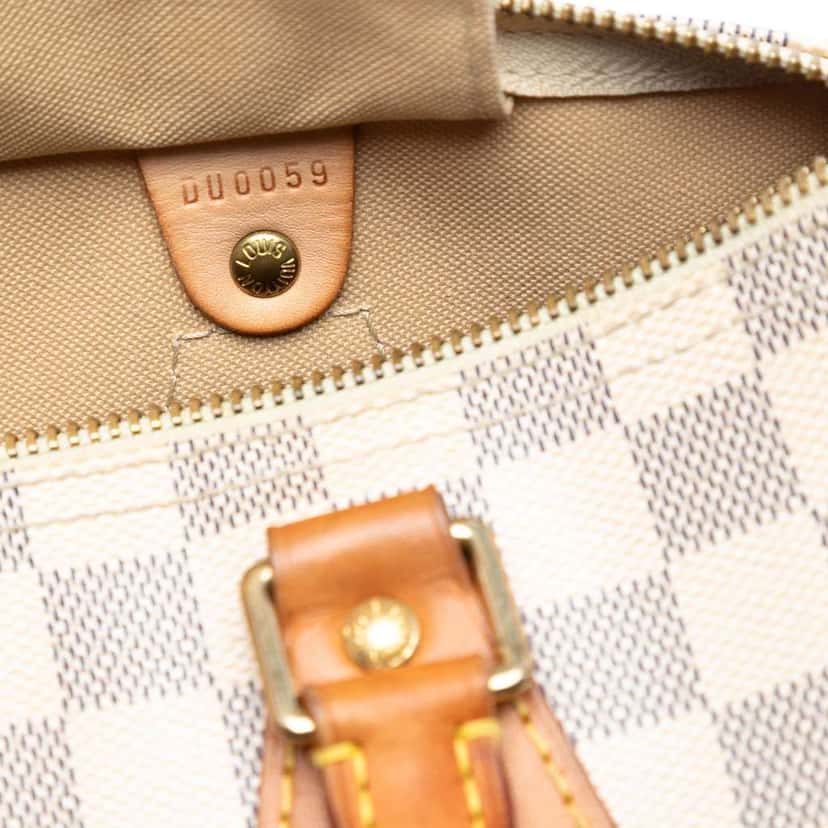 Louis Vuitton Damier Azur Speedy 30 White Very good condition - Box View