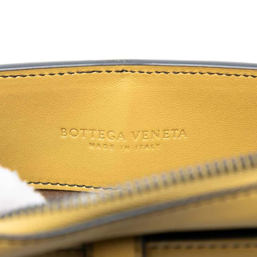 Bottega Veneta Nappa Intrecciato Belt Flap Camera Bag Yellow Leather Very good condition - Box View