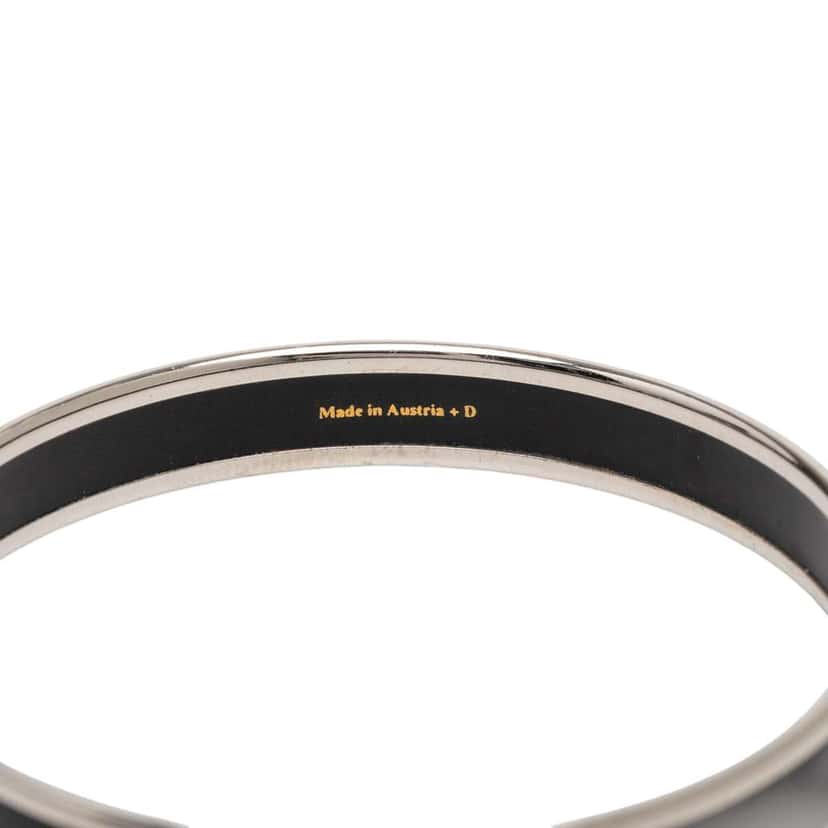 Hermès Narrow Enamel Calech Bangle Bracelet 65 Black Good condition - Model View