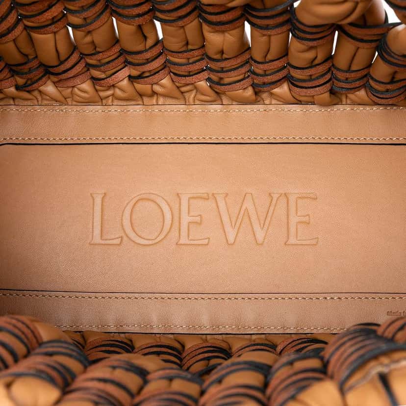 Loewe Small Nappa Tubular Basket Tote Brown Leather Very good condition - Model View