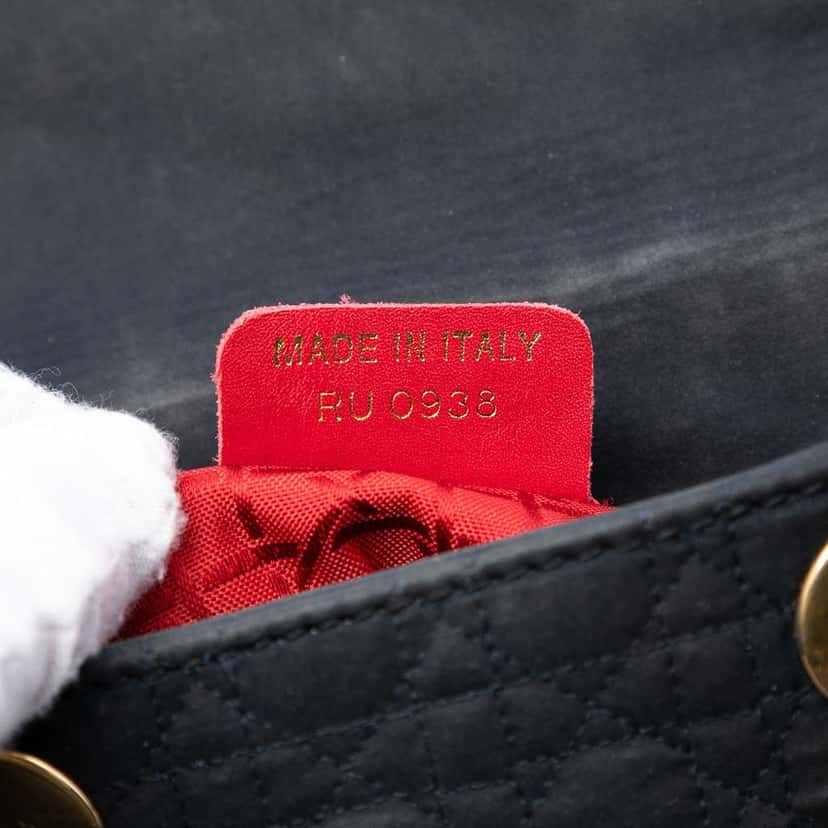 Dior Mini Nylon Cannage Lady Dior Black Very good condition - Box View