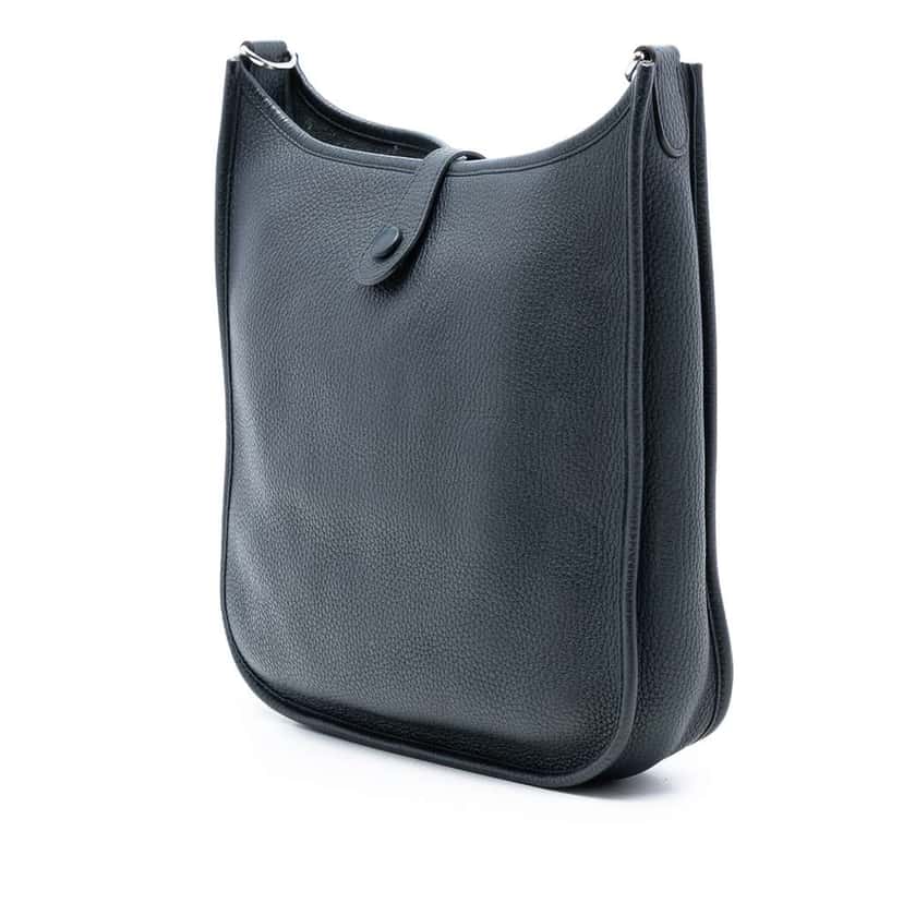 Hermès Clemence Evelyne III 29 Blue Leather Very good condition - Back View