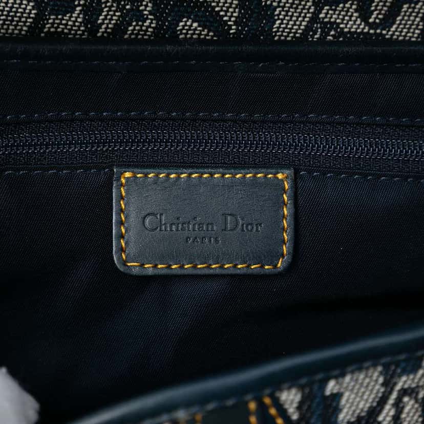 Dior Oblique Canvas Saddle Bag Blue Canvas Very good condition - Box View