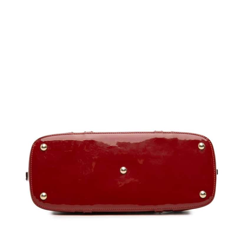 Gucci Medium Microguccissima Patent Nice Dome Satchel Red Leather Very good condition - Inside View