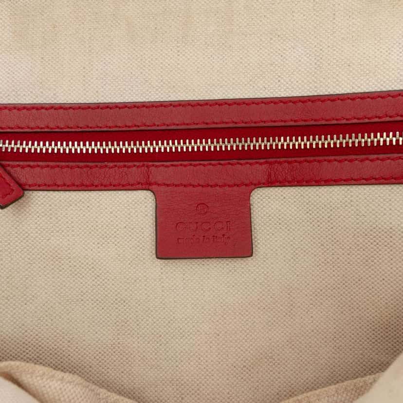 Gucci Medium Microguccissima Patent Nice Dome Satchel Red Leather Very good condition - Box View