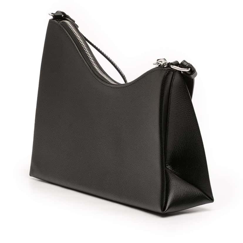 Maison Margiela Small Grained Leather Snatched Crossbody Black Leather Good condition - Back View