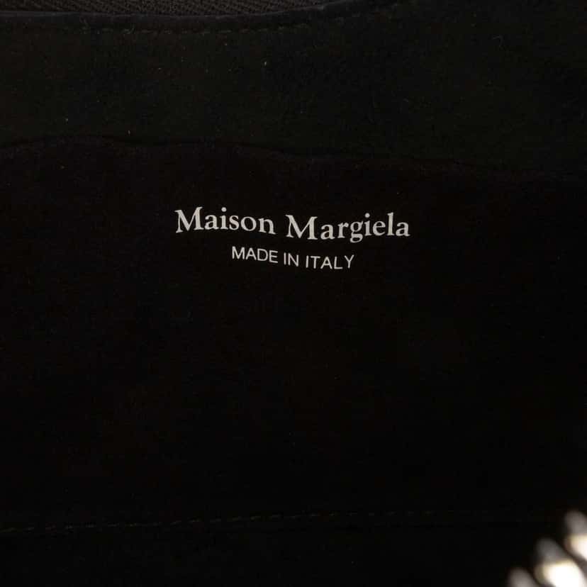 Maison Margiela Small Grained Leather Snatched Crossbody Black Leather Good condition - Box View