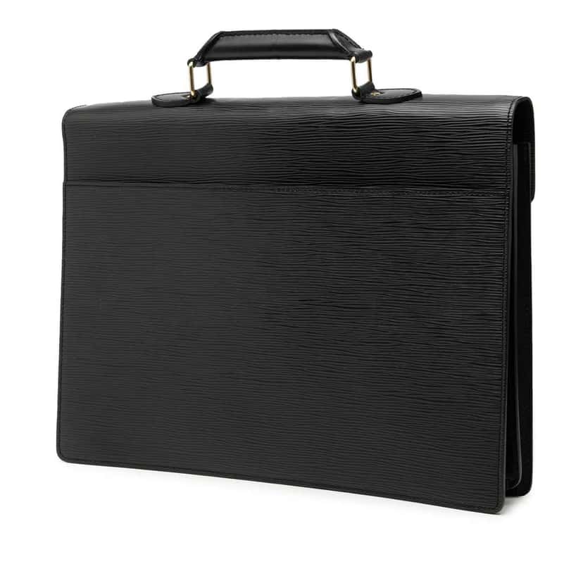 Louis Vuitton Epi Serviette Conseiller Black Leather Good condition - Back View