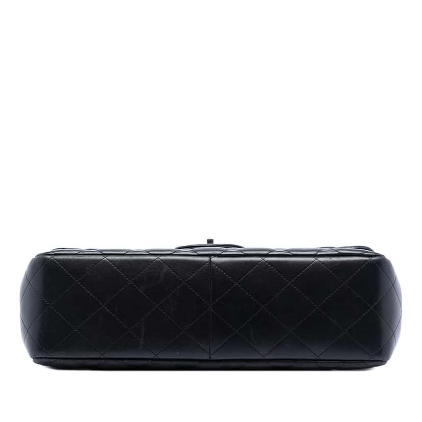 Chanel Jumbo Classic Lambskin Double Flap Black Leather Very good condition - Inside View