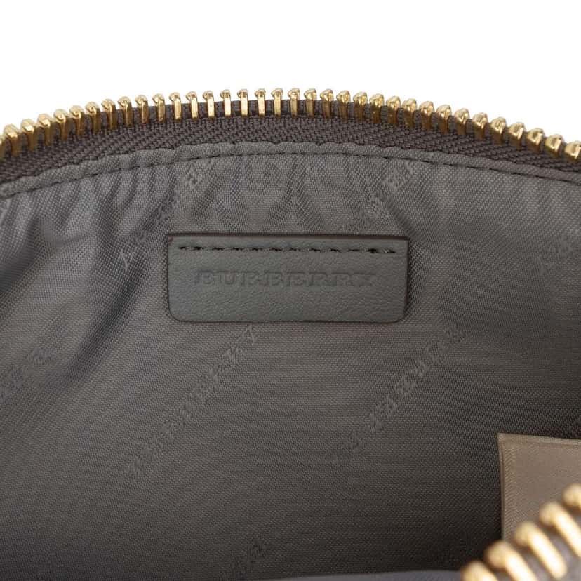 Burberry Haymarket Check Coated Canvas Clara Pochette Brown Canvas Very good condition - Box View