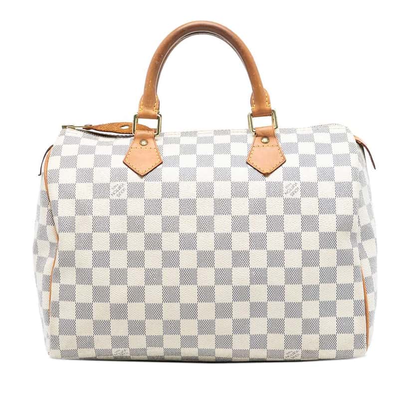 Louis Vuitton Damier Azur Speedy 30 White Very good condition - Front View