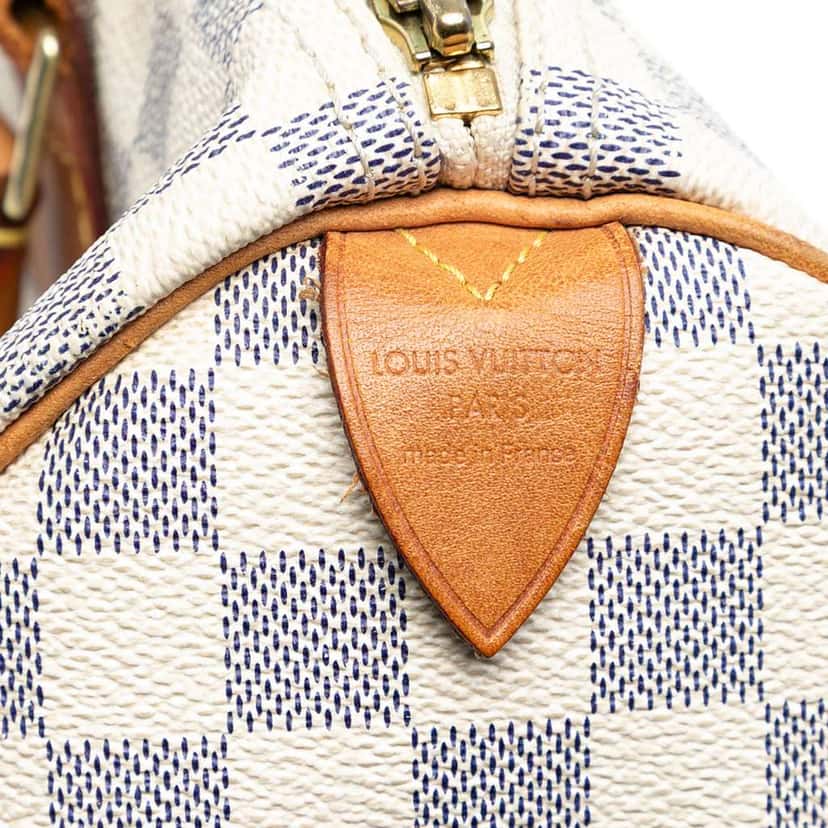 Louis Vuitton Damier Azur Speedy 30 White Very good condition - Box View