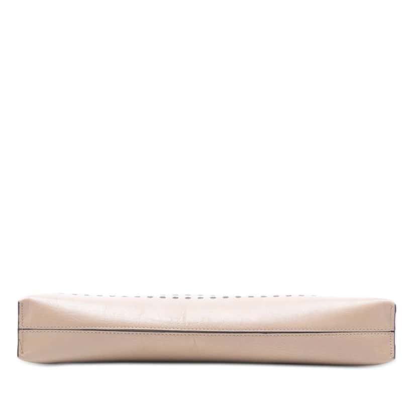 Loewe Perforated Leather Anagram Clutch Brown Leather Very good condition - Inside View